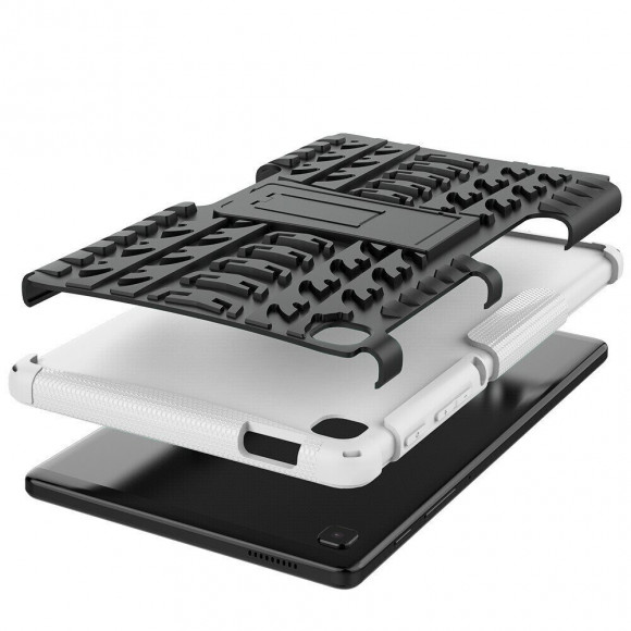 Чехол Hybrid Armor для Samsung Galaxy Tab A7 Lite SM-T220 / SM-T225 (черный + белый)