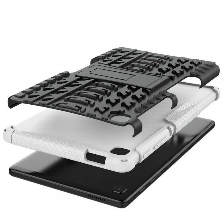 Чехол Hybrid Armor для Samsung Galaxy Tab A7 Lite SM-T220 / SM-T225 (черный + белый)