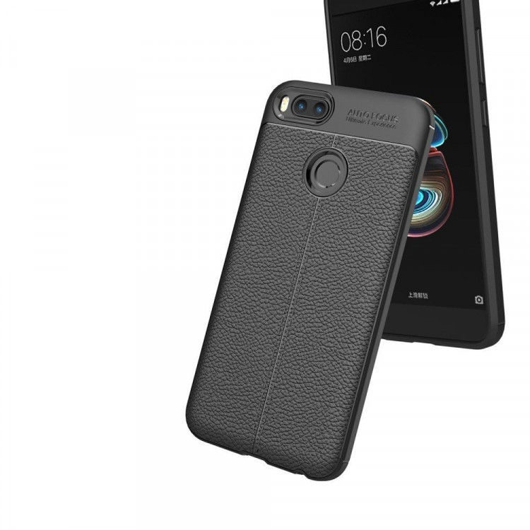 Чехол-накладка Litchi Grain для Xiaomi Mi 5X / Mi A1 (черный)
