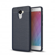 Чехол-накладка Litchi Grain для Xiaomi Redmi 4 (темно-синий)