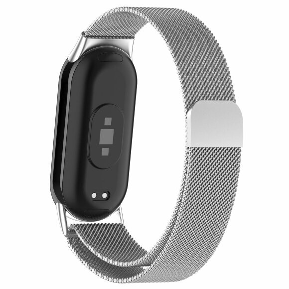 Миланский браслет для Xiaomi Mi Smart Band 8, Xiaomi Mi Band 8 (серебряный)