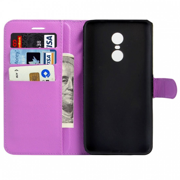 Чехол с визитницей для Xiaomi Redmi Note 4X (фиолетовый)