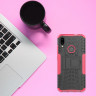Чехол Hybrid Armor для Xiaomi Redmi Note 7 / Redmi Note 7 Pro (черный + розовый)