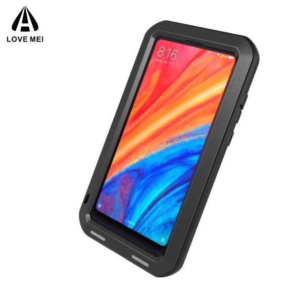 Гибридный чехол LOVE MEI для Xiaomi Mi Mix 2s (черный) Гибридный чехол LOVE MEI для Xiaomi Mi Mix 2s (черный)
