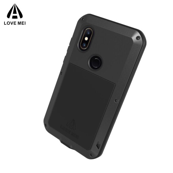 Гибридный чехол LOVE MEI для Xiaomi Mi Mix 2s (черный) Гибридный чехол LOVE MEI для Xiaomi Mi Mix 2s (черный)
