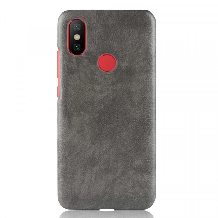 Чехол Litchi Texture для Xiaomi Mi 6X / Mi A2 (серый)