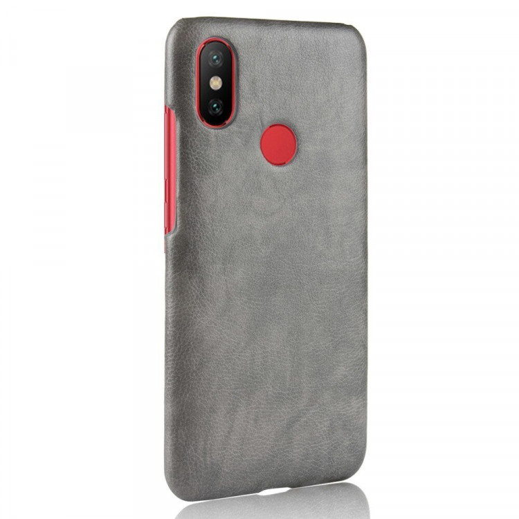 Чехол Litchi Texture для Xiaomi Mi 6X / Mi A2 (серый)