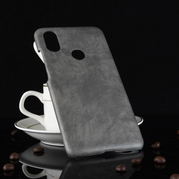 Чехол Litchi Texture для Xiaomi Mi 6X / Mi A2 (серый)