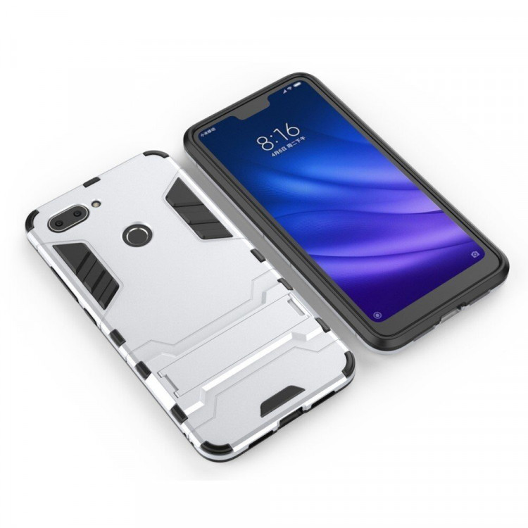 Чехол Duty Armor для Xiaomi Mi 8 Lite (серебряный)