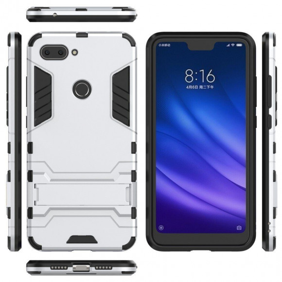Чехол Duty Armor для Xiaomi Mi 8 Lite (серебряный) Чехол Duty Armor для Xiaomi Mi 8 Lite (серебряный)