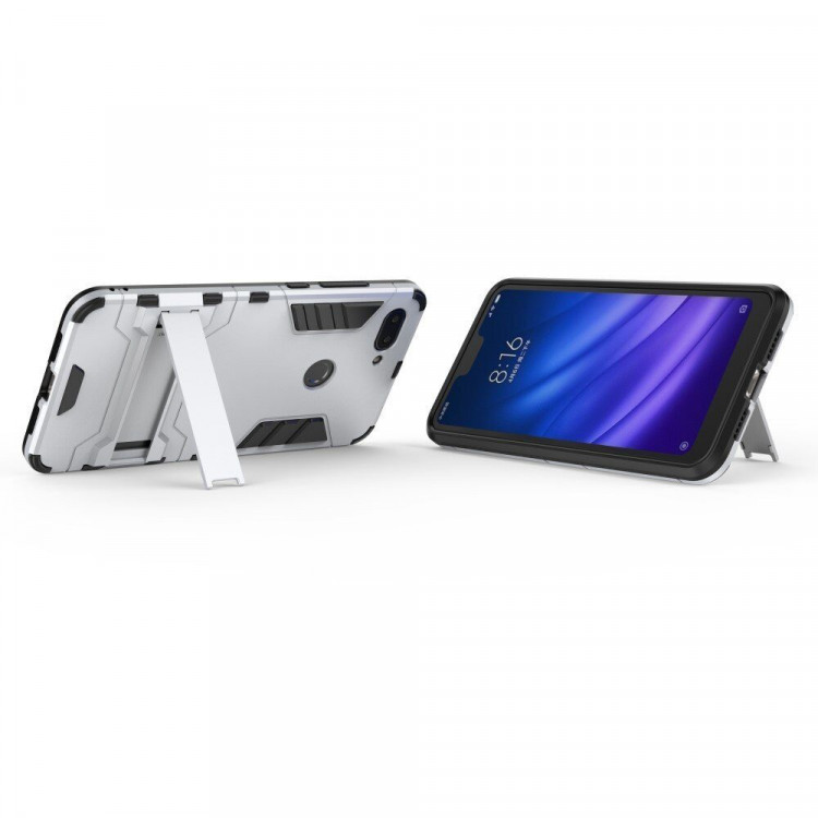 Чехол Duty Armor для Xiaomi Mi 8 Lite (серебряный)