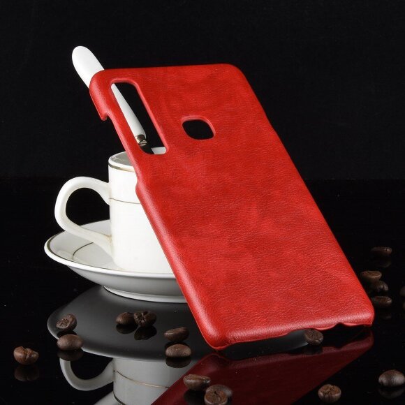 Чехол Litchi Texture для Samsung Galaxy A9 (2018) (красный)