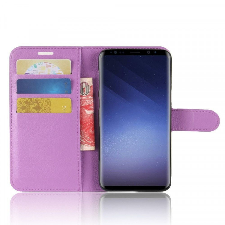 Чехол с визитницей для Samsung Galaxy S9 (фиолетовый)