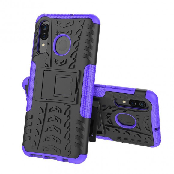 Чехол Hybrid Armor для Samsung Galaxy A30 / Galaxy A20 (черный + фиолетовый) Чехол Hybrid Armor для Samsung Galaxy A30 / Galaxy A20 (черный + фиолетовый)