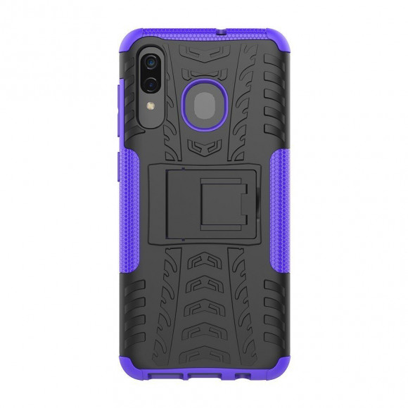 Чехол Hybrid Armor для Samsung Galaxy A30 / Galaxy A20 (черный + фиолетовый) Чехол Hybrid Armor для Samsung Galaxy A30 / Galaxy A20 (черный + фиолетовый)