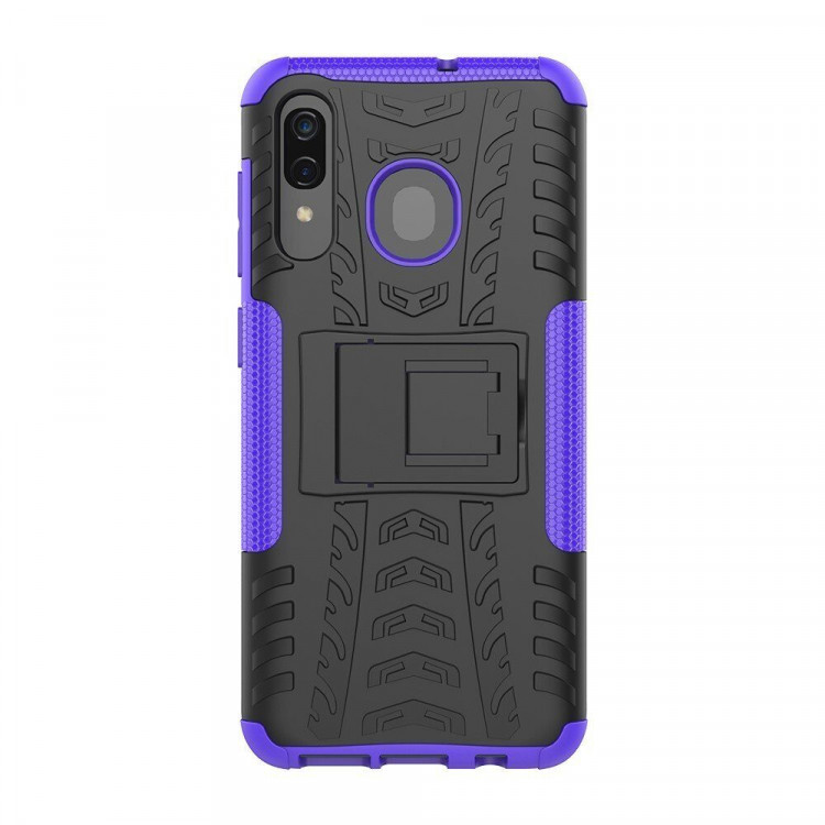 Чехол Hybrid Armor для Samsung Galaxy A30 / Galaxy A20 (черный + фиолетовый)