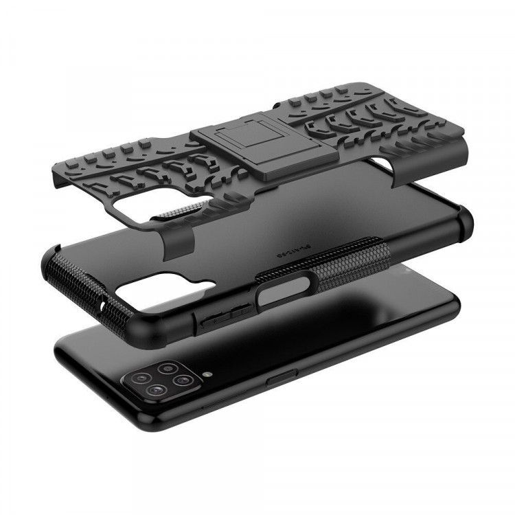 Чехол Hybrid Armor для Samsung Galaxy A12 (черный)
