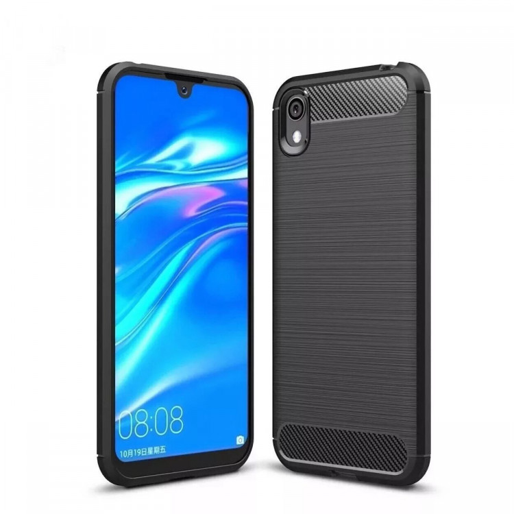 Чехол-накладка Carbon Fibre для Huawei Y5 (2019) / Honor 8S (черный)