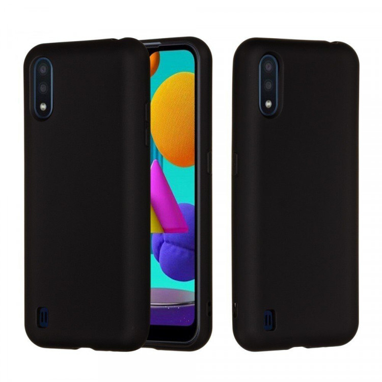 Силиконовый чехол Mobile Shell для Samsung Galaxy M01 (черный)