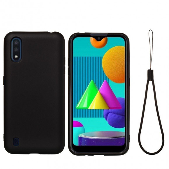 Силиконовый чехол Mobile Shell для Samsung Galaxy M01 (черный) Силиконовый чехол Mobile Shell для Samsung Galaxy M01 (черный)