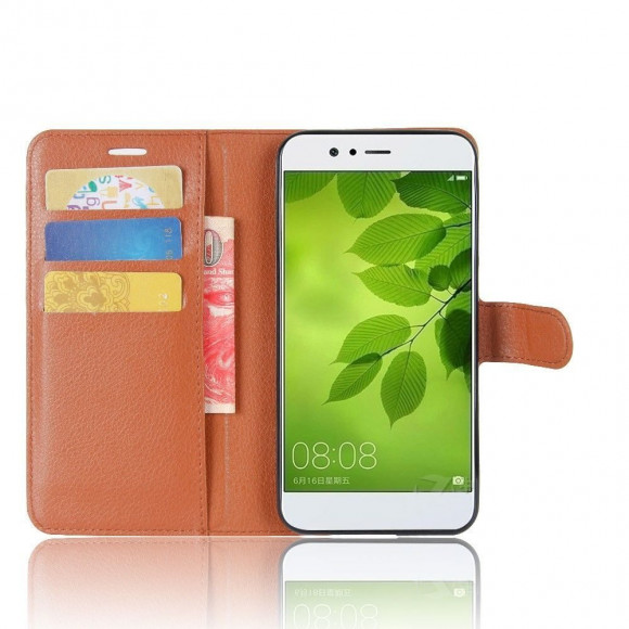 Чехол с визитницей для Huawei Nova 2 Plus (коричневый) Чехол с визитницей для Huawei Nova 2 Plus (коричневый)