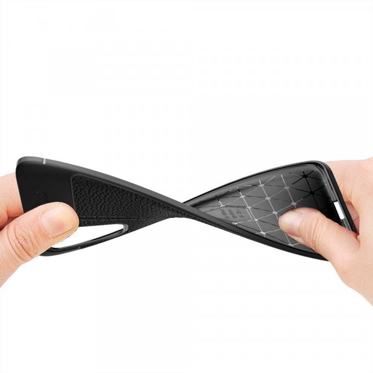 Чехол-накладка Litchi Grain для Samsung Galaxy S20 (темно-синий)