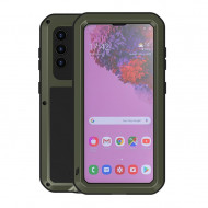 Гибридный чехол LOVE MEI для Samsung Galaxy S21 (темно-зеленый)