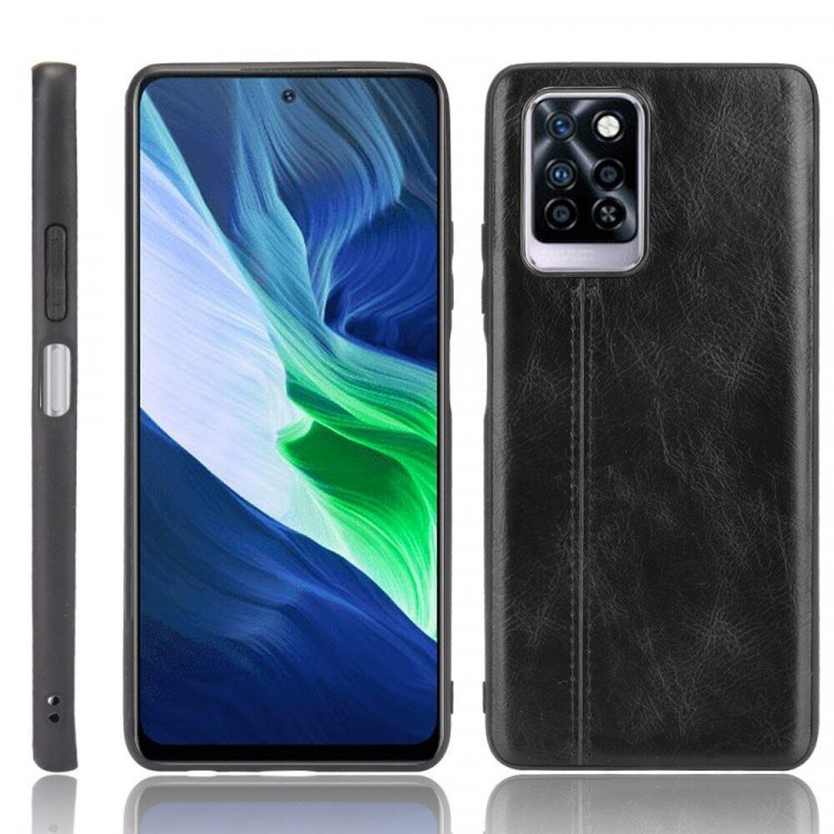 Чехол из экокожи для Infinix Note 10 Pro (черный)