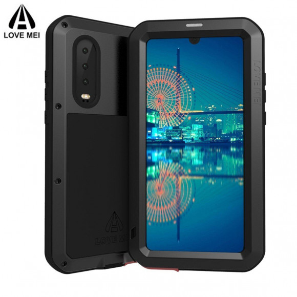Гибридный чехол LOVE MEI для Huawei P30 (черный)