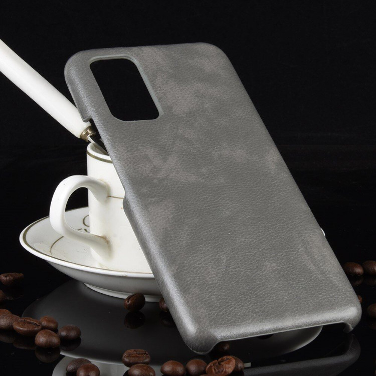 Кожаная накладка-чехол для Honor V30 / Honor View 30 Pro (серый)