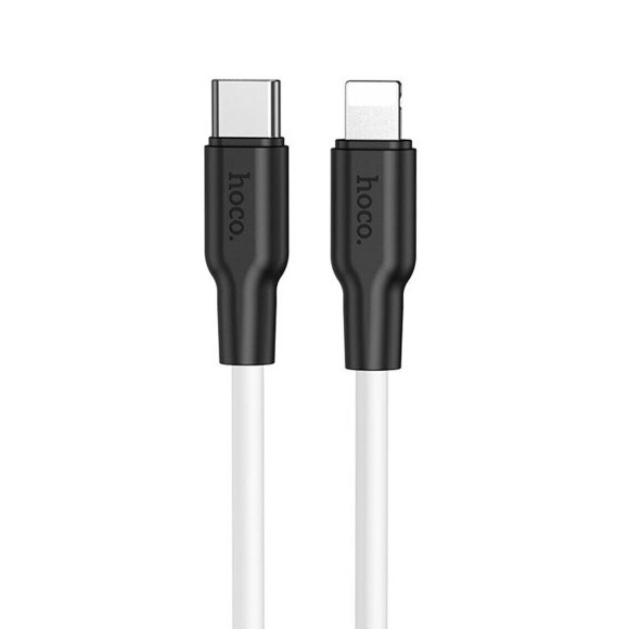 Кабель Hoco X21 Plus Silicone PD Type-C - Lightning (белый)