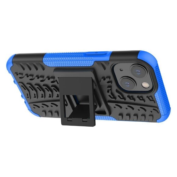 Чехол Hybrid Armor для iPhone 13 mini (черный + голубой) Чехол Hybrid Armor для iPhone 13 mini (черный + голубой)