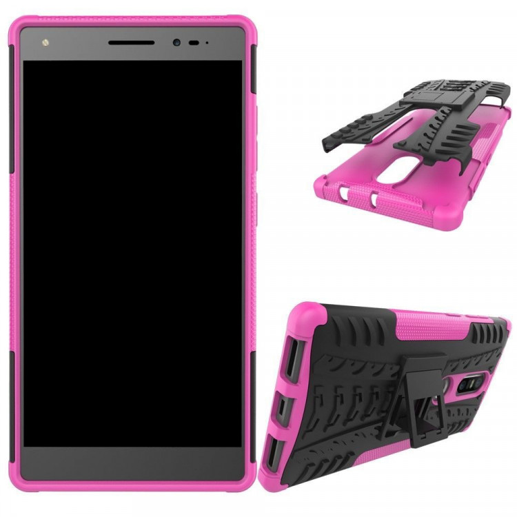 Чехол Hybrid Armor для Lenovo Phab 2 Plus (черный + розовый)