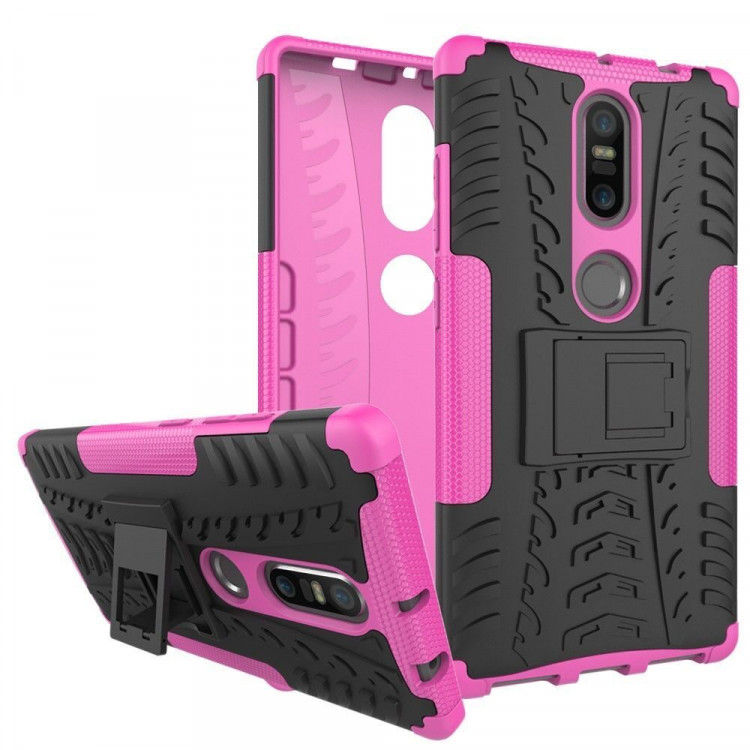 Чехол Hybrid Armor для Lenovo Phab 2 Plus (черный + розовый)