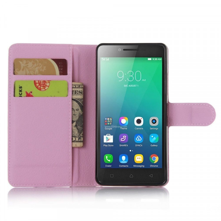Чехол с визитницей для Lenovo A6000 (розовый)