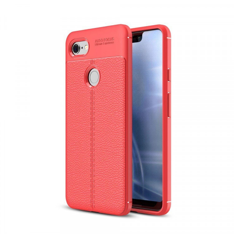 Чехол-накладка Litchi Grain для Google Pixel 3 XL (красный)