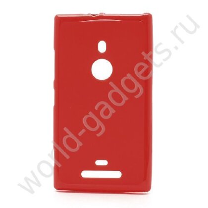 Мягкий пластиковый чехол для Nokia Lumia 925 (красный)