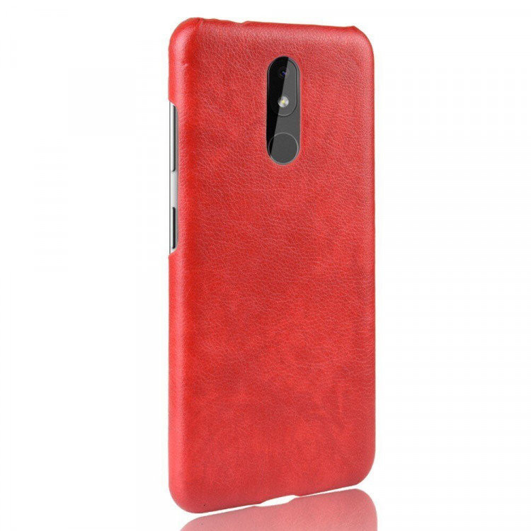 Кожаная накладка-чехол для Nokia 3.2 (красный)