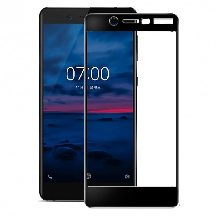 Защитное стекло 3D для Nokia 7 (черный)