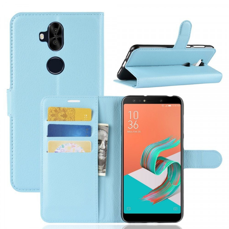 Чехол с визитницей для Asus ZenFone 5 Lite ZC600KL (голубой)