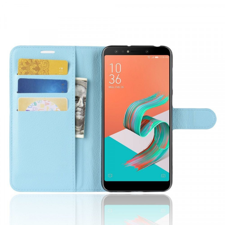 Чехол с визитницей для Asus ZenFone 5 Lite ZC600KL (голубой)