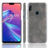 Кожаная накладка-чехол Litchi Texture для Asus Zenfone Max Pro (M2) ZB631KL (серый)