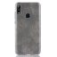 Кожаная накладка-чехол Litchi Texture для Asus Zenfone Max Pro (M2) ZB631KL (серый)