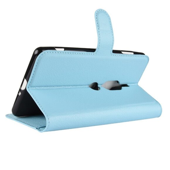 Чехол с визитницей для Sony Xperia XZ2 Premium (голубой) Чехол с визитницей для Sony Xperia XZ2 Premium (голубой)