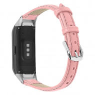 Кожаный ремешок Crocodile Design для Samsung Galaxy Fit E SM-R375 (розовый)