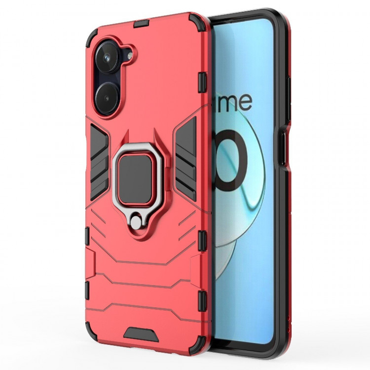 Чехол Armor Ring Holder для Realme 10 (красный)