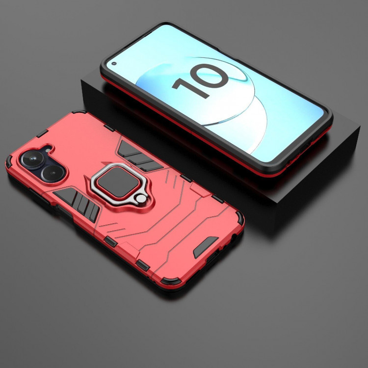 Чехол Armor Ring Holder для Realme 10 (красный)