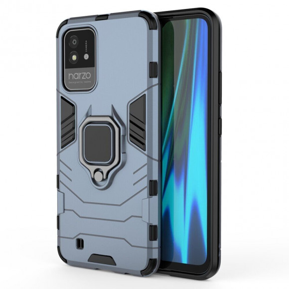 Чехол Armor Ring Holder для Realme Narzo 50i (темно-синий) Чехол Armor Ring Holder для Realme Narzo 50i (темно-синий)