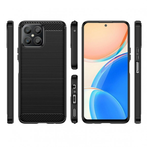 Чехол-накладка Carbon Fibre для Honor X8 (черный)