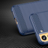 Чехол-накладка Carbon Fibre для Samsung Galaxy S23 Plus (темно-синий)